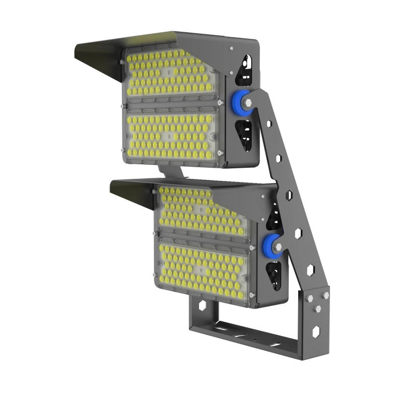 adjustable angel rotatable Dim dali dmx512 wife control Aluminum PC lens IK10 flood sport stadium lighting High pole light