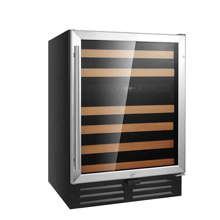 Candor supply quality built in dual zone compressor wine storage fridge corner 46 bottle wine fridge