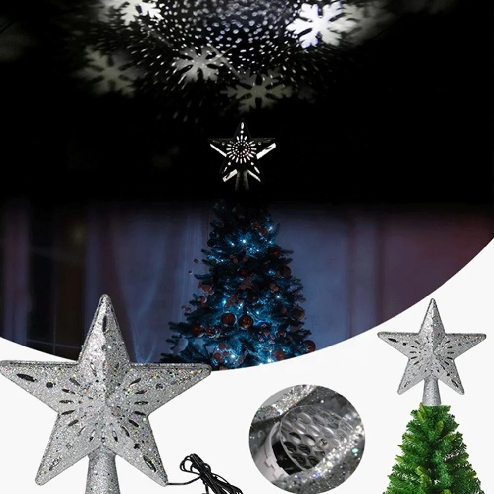 Shingel LED Christmas tree snowflake star laser projector lamp ornament pentagram ceiling night lights for home decorations Lamp