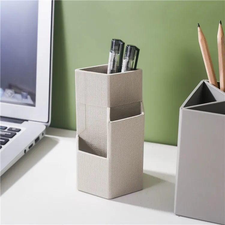 Nordic style grey detachable small box desktop storage box pen holders office organizer desk organizer