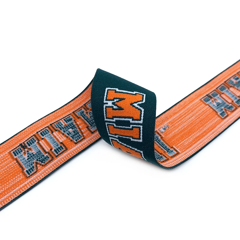 Индивидуальный принт, цветная полиэфирная тесьма, трикотажная жаккардовая эластичная лента для бюстгальтера/нижнего белья