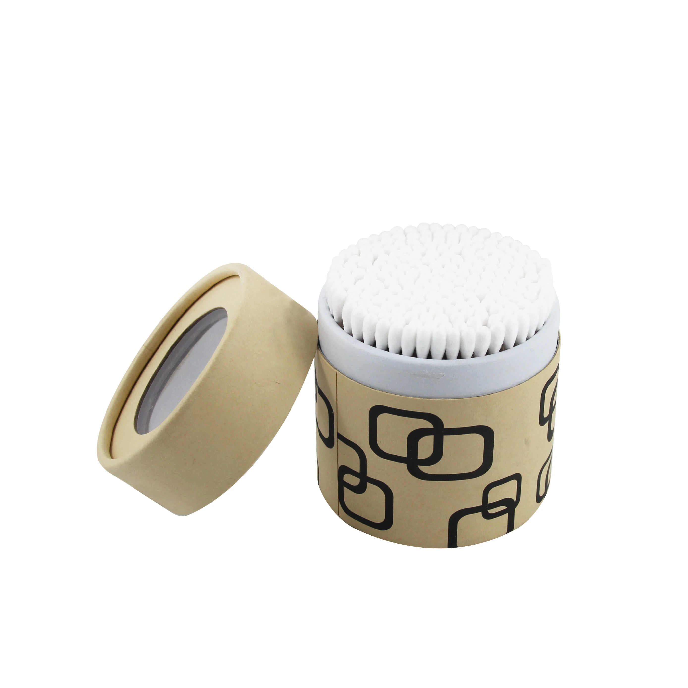 200PCS in Paper Cylinder bamboo stick ear cotton buds cleaning cotton swab