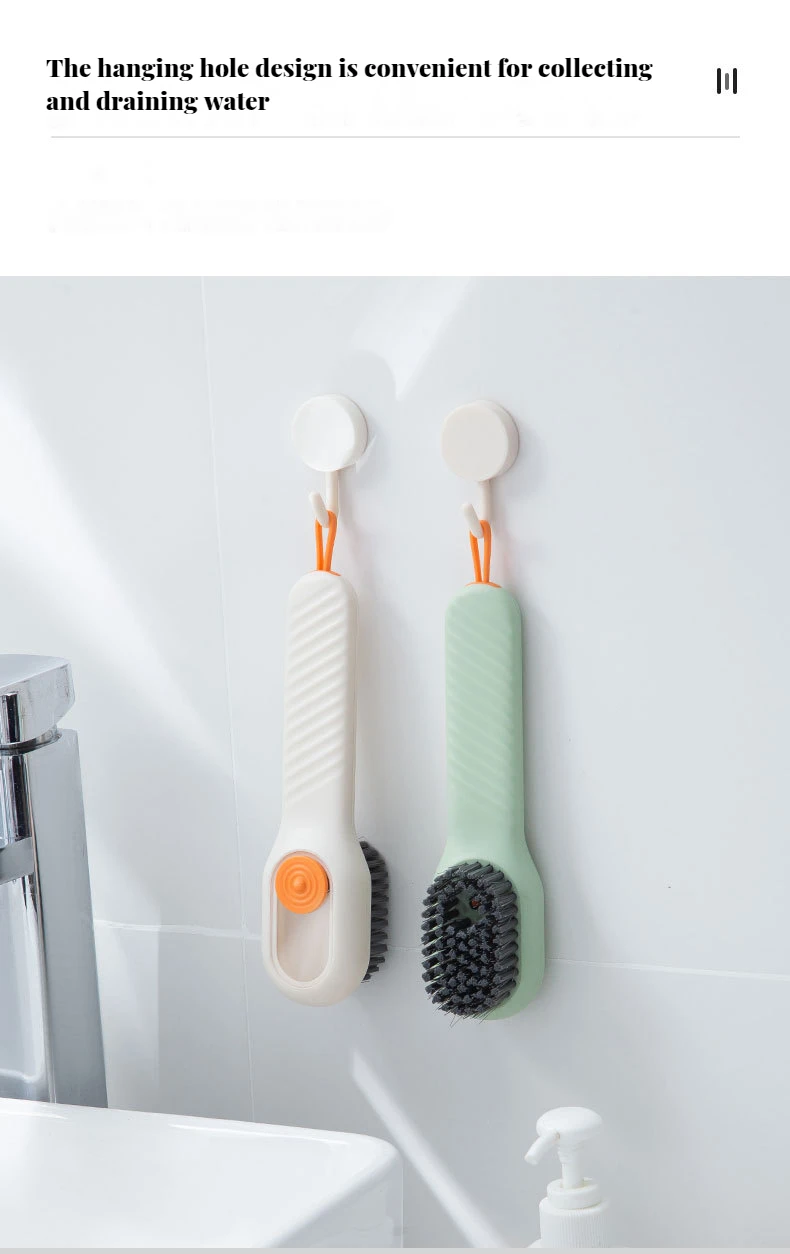 Liquid and soft shoe brush multifunctional liquid out shoe brush long handle laundry cleaning brush