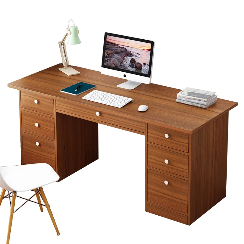 Современный простой письменный стол из МДФ с ящиками для дома и офиса