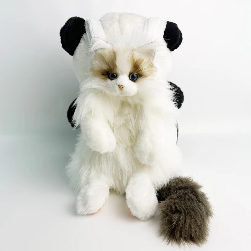 Оптовая продажа очаровательных реалистичных Ragdoll кошка плюшевый рюкзак мягкие игрушки для детей и любителей кошек в подарок