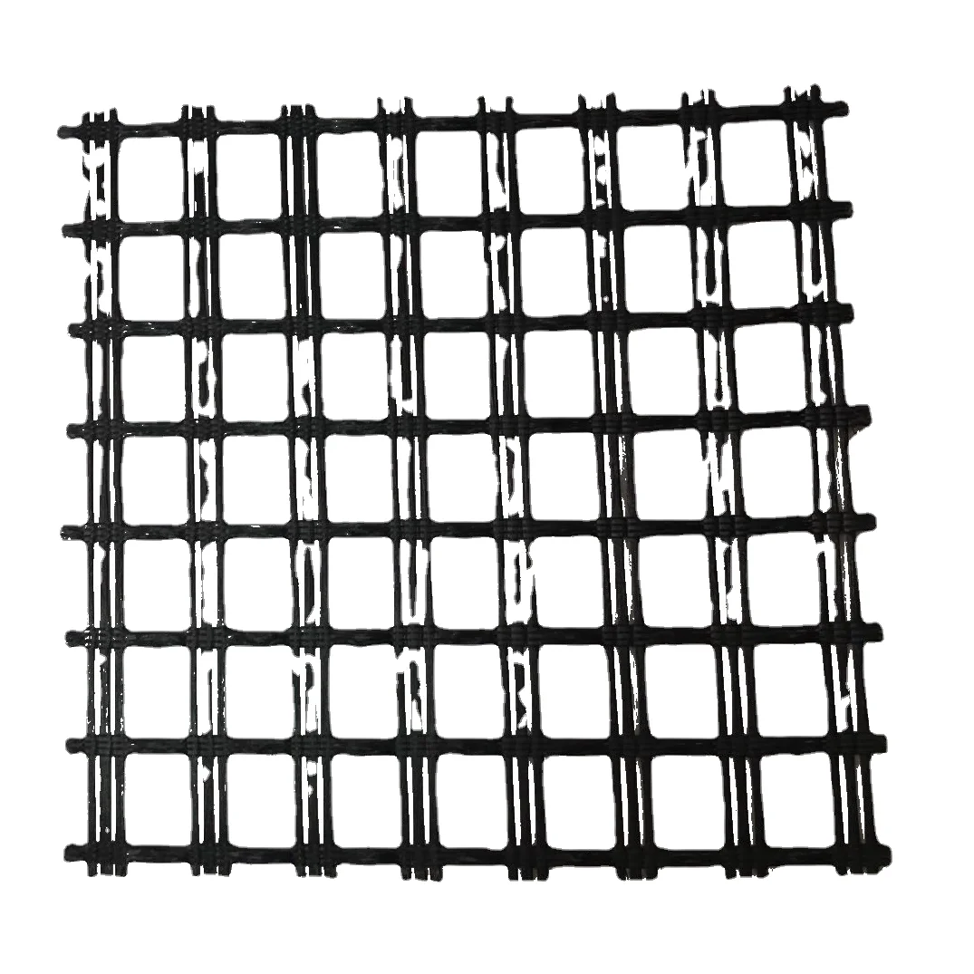 Direct Selling Price 30-1000 KN/m Warp Knitting Polyester Geogrid For Slope