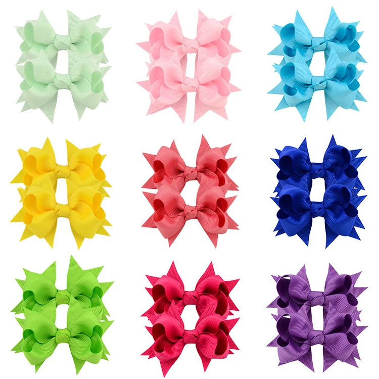 3 inch hair accessories for girls V cut tails baby clips for bangs