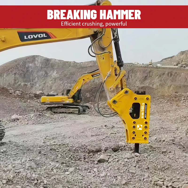 Durable Hydraulic Breaker Hammer for Mini Excavator - Heavy-Duty Hydraulic Rock Breaker with Heat