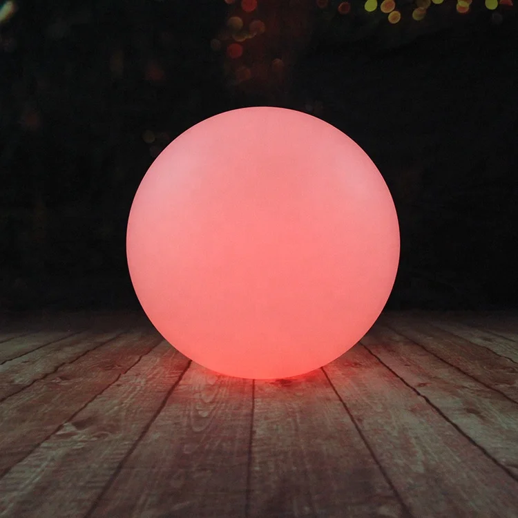 Outdoor Lighting glowing up rechargeable 16 color change moonlight floating led ball