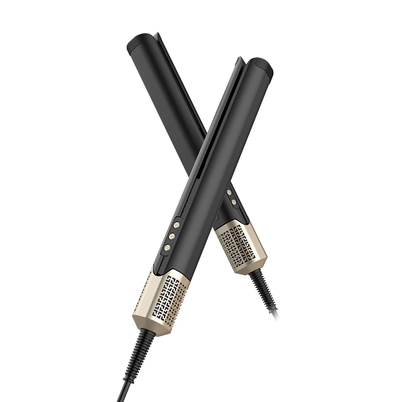 High Speed 110000RPM Brushless Motor 2-In-1 Hot Air Styler Straightening Hair Dryer Water Ion Curing Automatic Shutdown