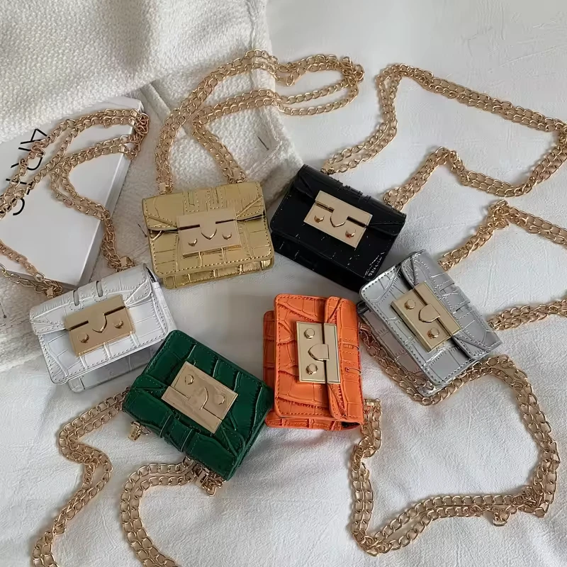 Женская Роскошная Милая мини-сумка из искусственной кожи для малышей