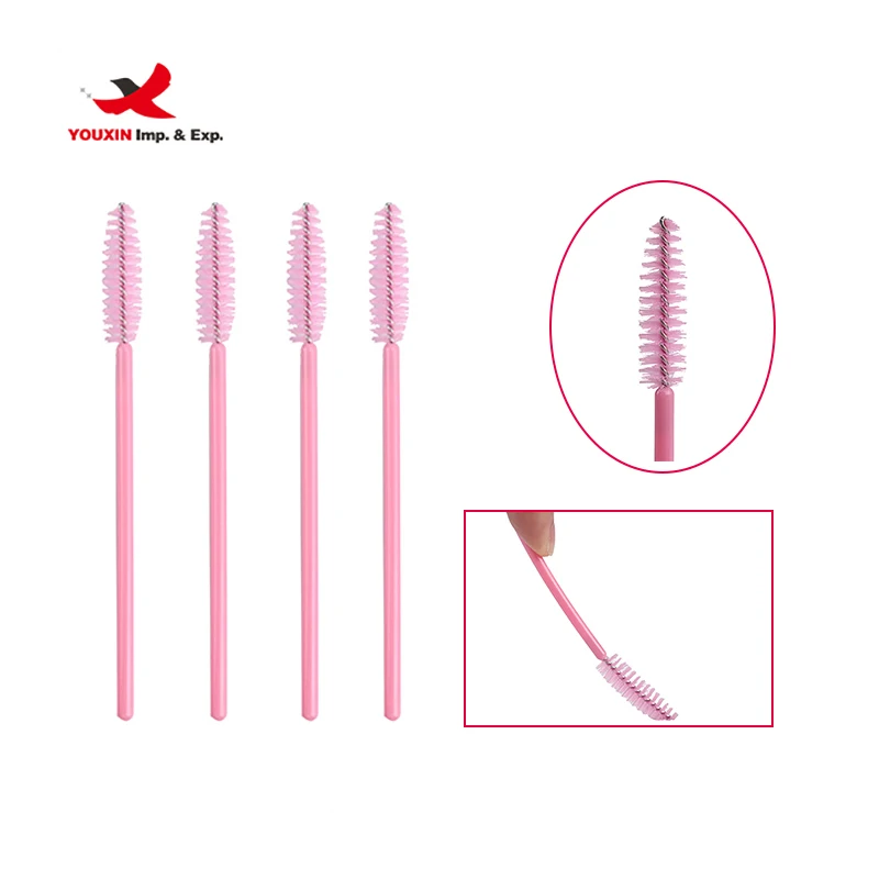 Fast delivery mascara wands disposable eyelash lash brushes spoolies lash extensions eyelash lash spoolie mascara wand brush