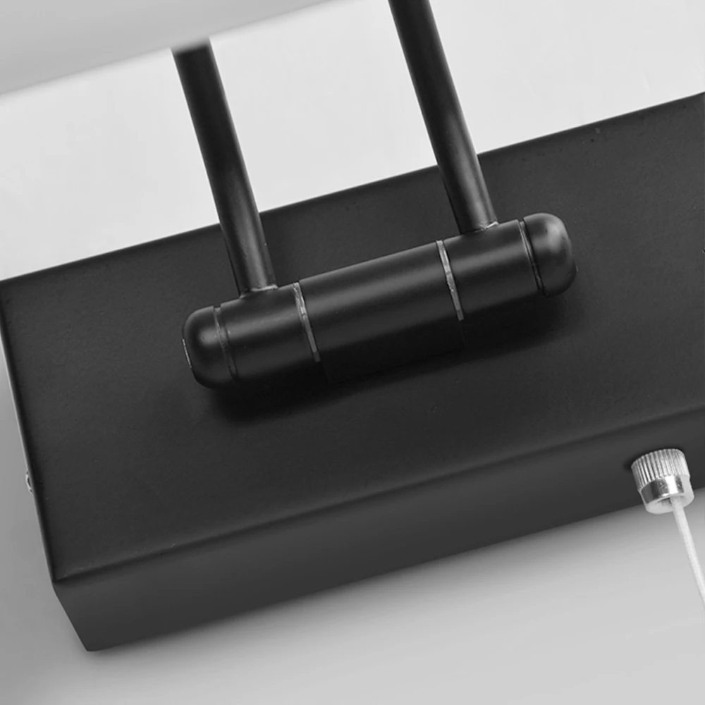 Bedroom 16W Home Hotel Stair Art Deco Black Wall Pull Switch Swing Arm Picture Lighting