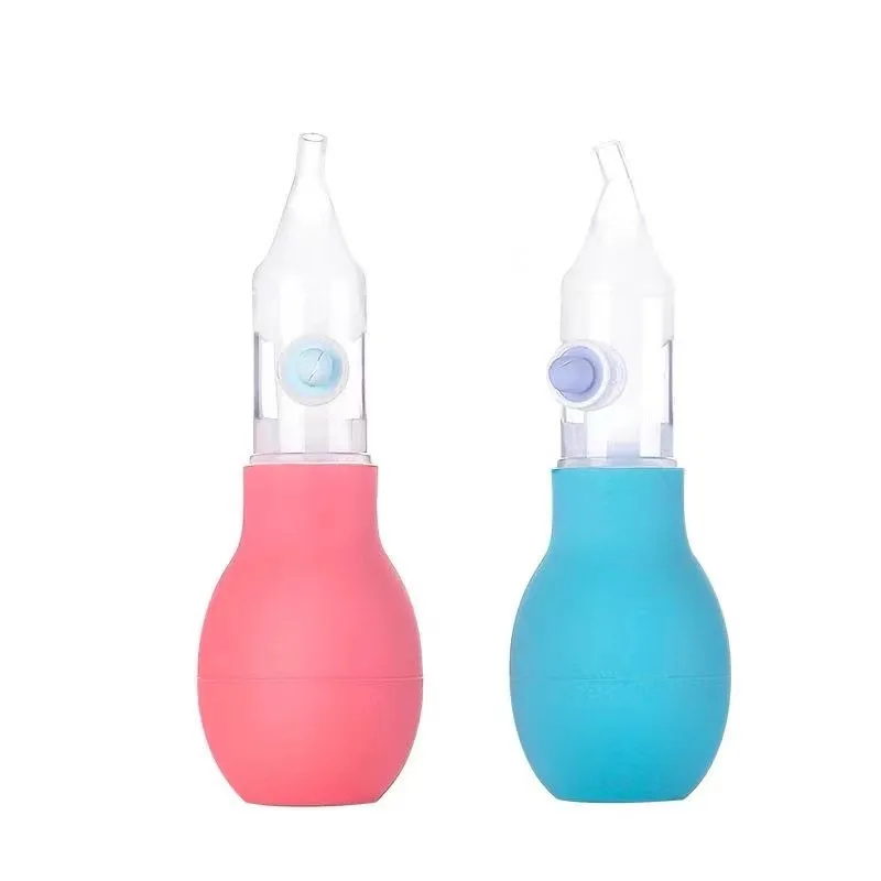 Custom Logo Infant silicone nasal aspirator pump type neonatal cold nasal mucus cleaner antiback flow baby nasal aspirator