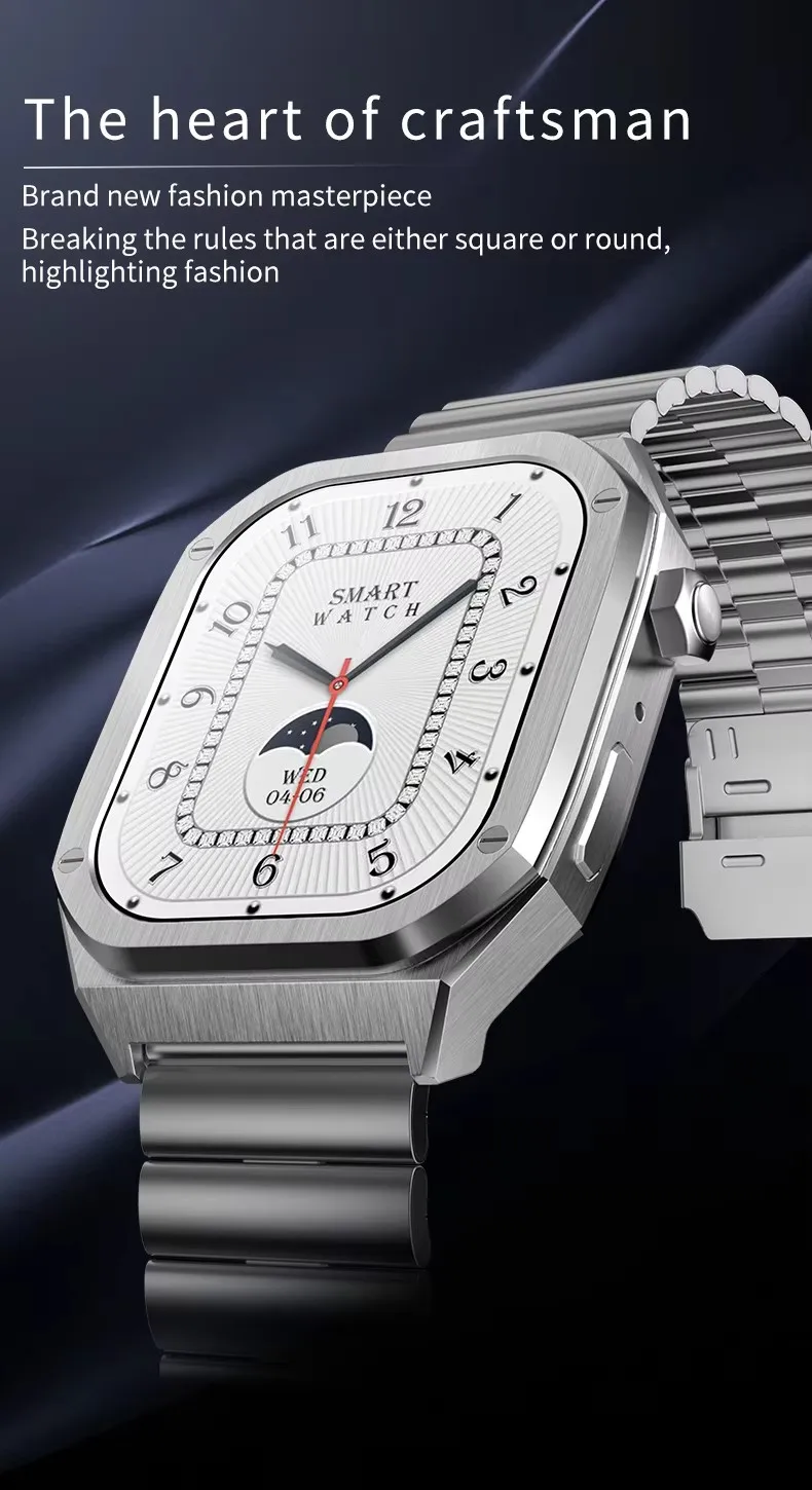 SV10 1.952 inch Amoled Sports Smartwatch Step Counting Blood Pressure Blood Oxygen Monitoring High Quality Smart Watch for men