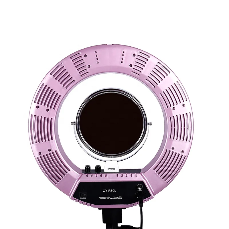 
2020 Photography dimmable 3200K-5500K makeup ring light led 18 inch with camera mount adapter 