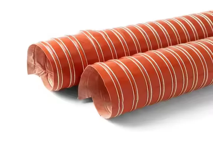 High-Temperature Silicone Air Duct Hose 1-2 Ply Red Black High-Performance Flexible Ventilation Silicone Tube HVAC Systems