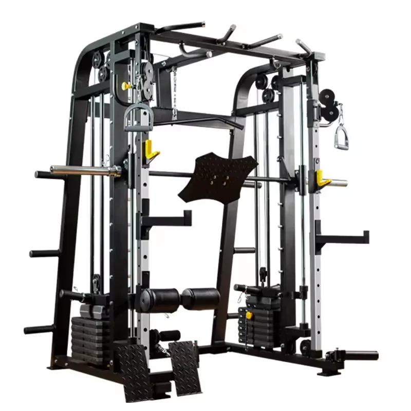 Commercial Gym Fitness Equipment Body Building Power Squat All in One Trainer Rack Multifunctional Smith Machine for Home Gym