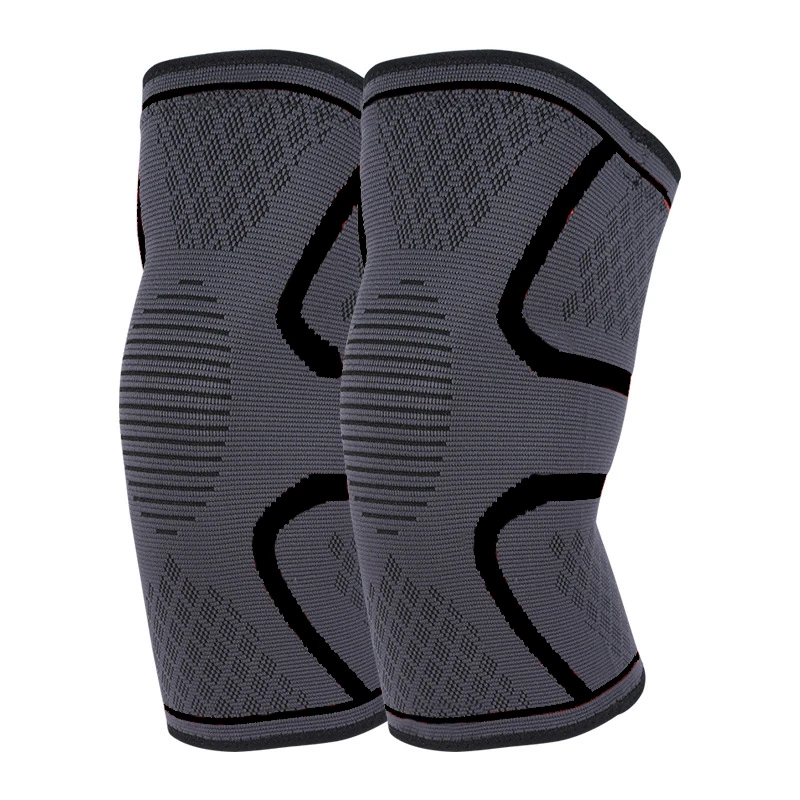 Customized Compression Nylon Knee Brace For Running Hiking Cycling Arthritis Knitted Knees Support Sleeve