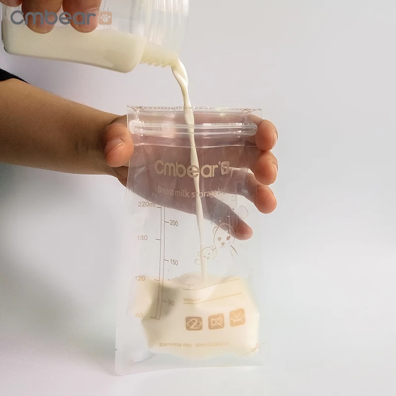 BPA free double Ziplock   breastfeeding baby  milk storage bags keep milk fresh breast milk pouch 30 pieces