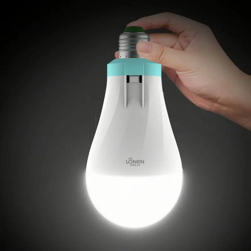 Rechargeable Solar Light 20W Rechargeable Led Bulb Emergency Plastic White Li-ion Battery Rechargeable Lights Portable T550