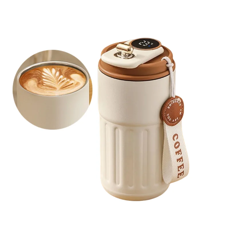 Portable Smart Thermal Bottle Water Digital LED Temperature Coffee Mug Cup Stainless Steel Double Wall Coffee Cup Bottle