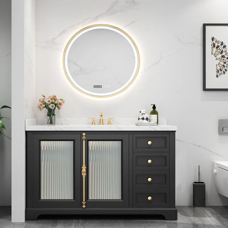 Bathroom Countertop Storage Bass Vanity Table With Drawers 48 42  60 In Bathroom Vanity