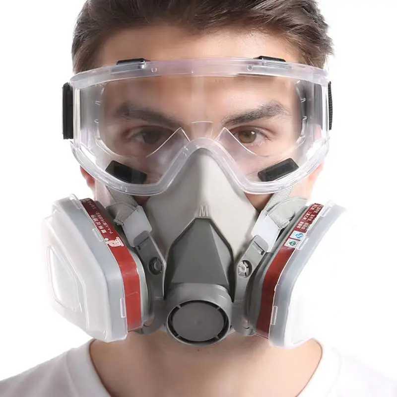 High Quality Low Price Silicone Half Face Gas Mask with Dual Replaceable Filters 3D Dustproof
