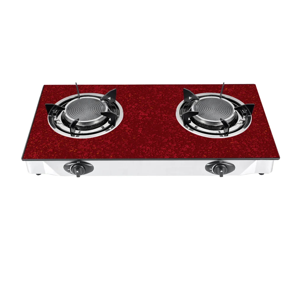 Explosion-proof Glass Indoor 2 Burner infrared gas stove Gas Cooker Glass Top Gas Stove