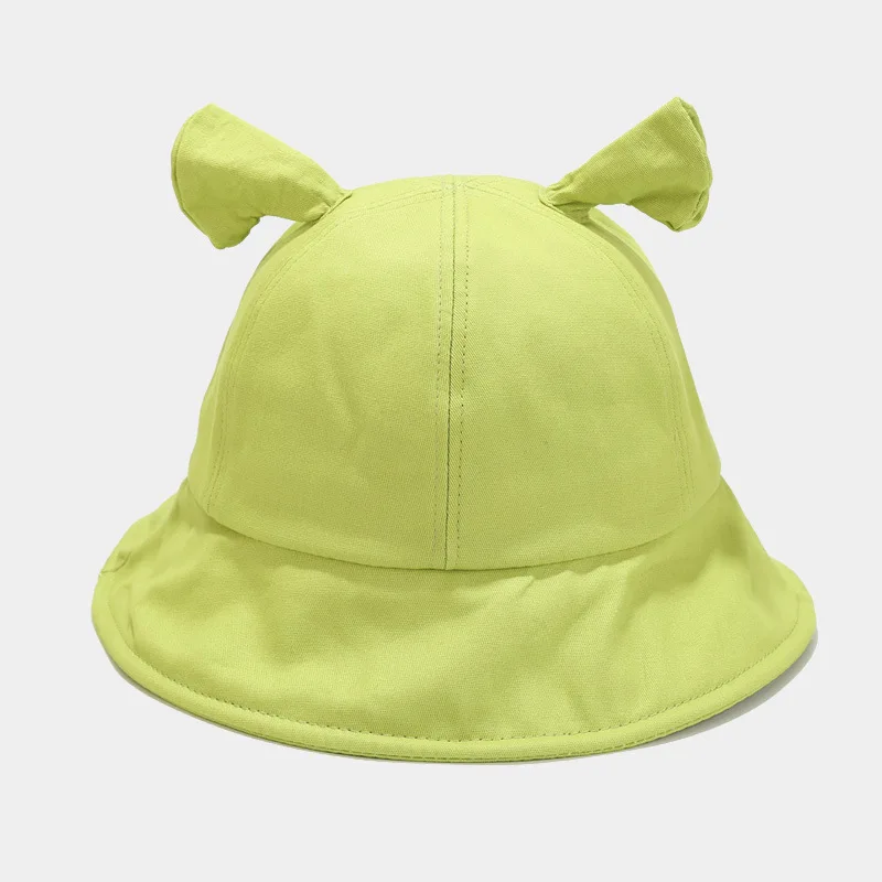 2022 New Coming Cotton Light Green Plain Shrek Bucket Hat and Wide Brim Baseball