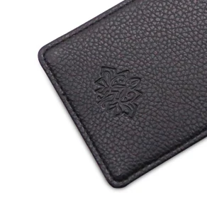 High Performance Wallet Clip PU Card Holder Leather Name Logo Custom ID Badge