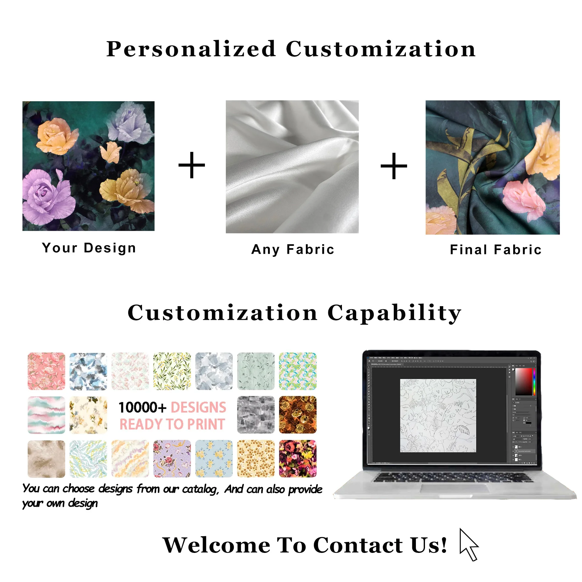 WI-B10 Polyester Koshibo Crepe Fabric Custom New Garment Pattern Design Styles Digital Print For Clothing