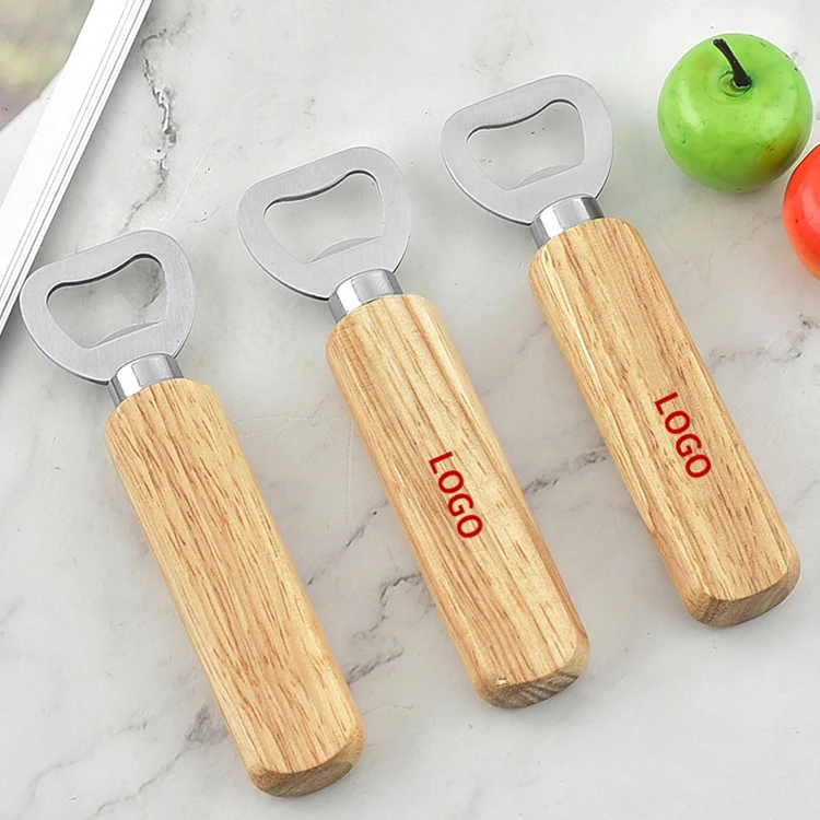 Wholesale Wooden Handle Bulk Bottle Opener Cheap Wood Beer Bottle Opener With Logo