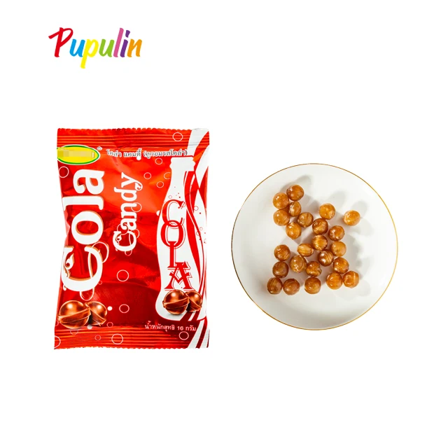 Wholesale Halal super sour Cola hard candy individual packing sweet candy Cola flavor hard candy