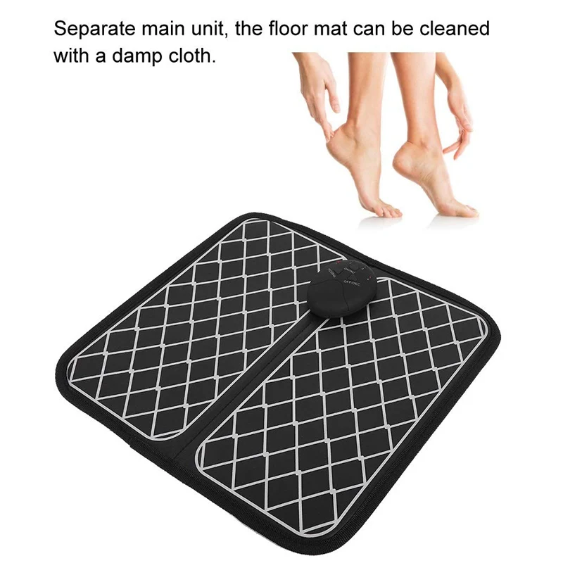 
EMS Foot Massager Portable Electric Foot Massage Mat Adjustable 6 Vibration Modes 10 Frequency Feet Muscle Massage Machine 