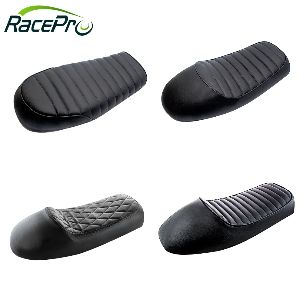 Черные винтажные запчасти для мотоцикла Cafe Racer для CG125 CB 250 350 550 650 черное сиденье GN125 GN250