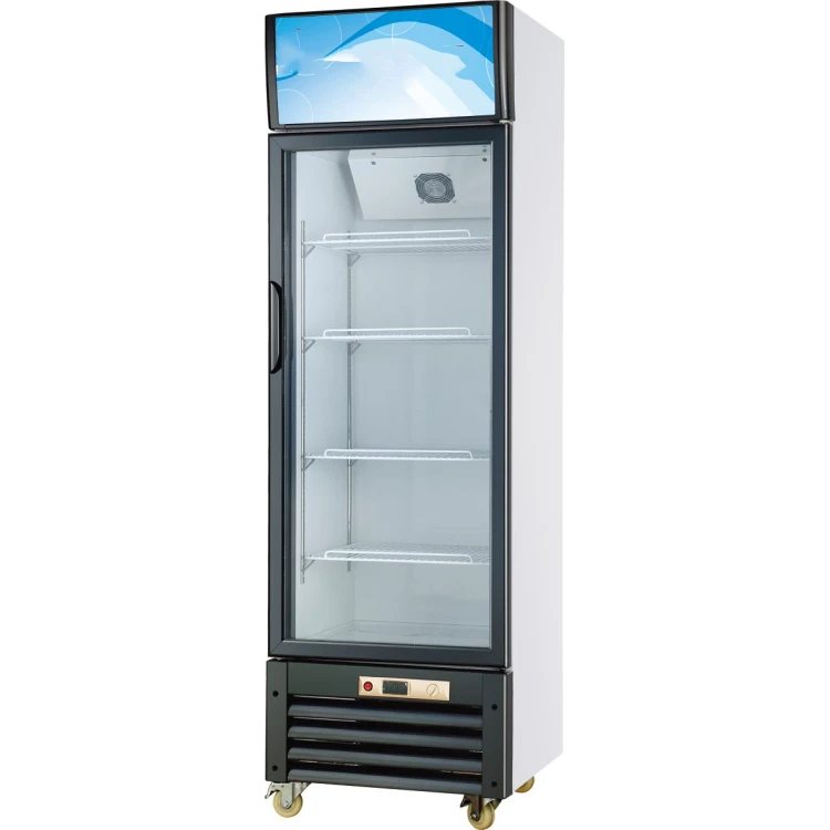 2021 Glass doors luxury commercial beverage fridge Single door Upright display refrigerator cooler