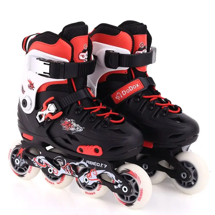 Sell well popular flashing inline adjustable net cloth roller skate shoes