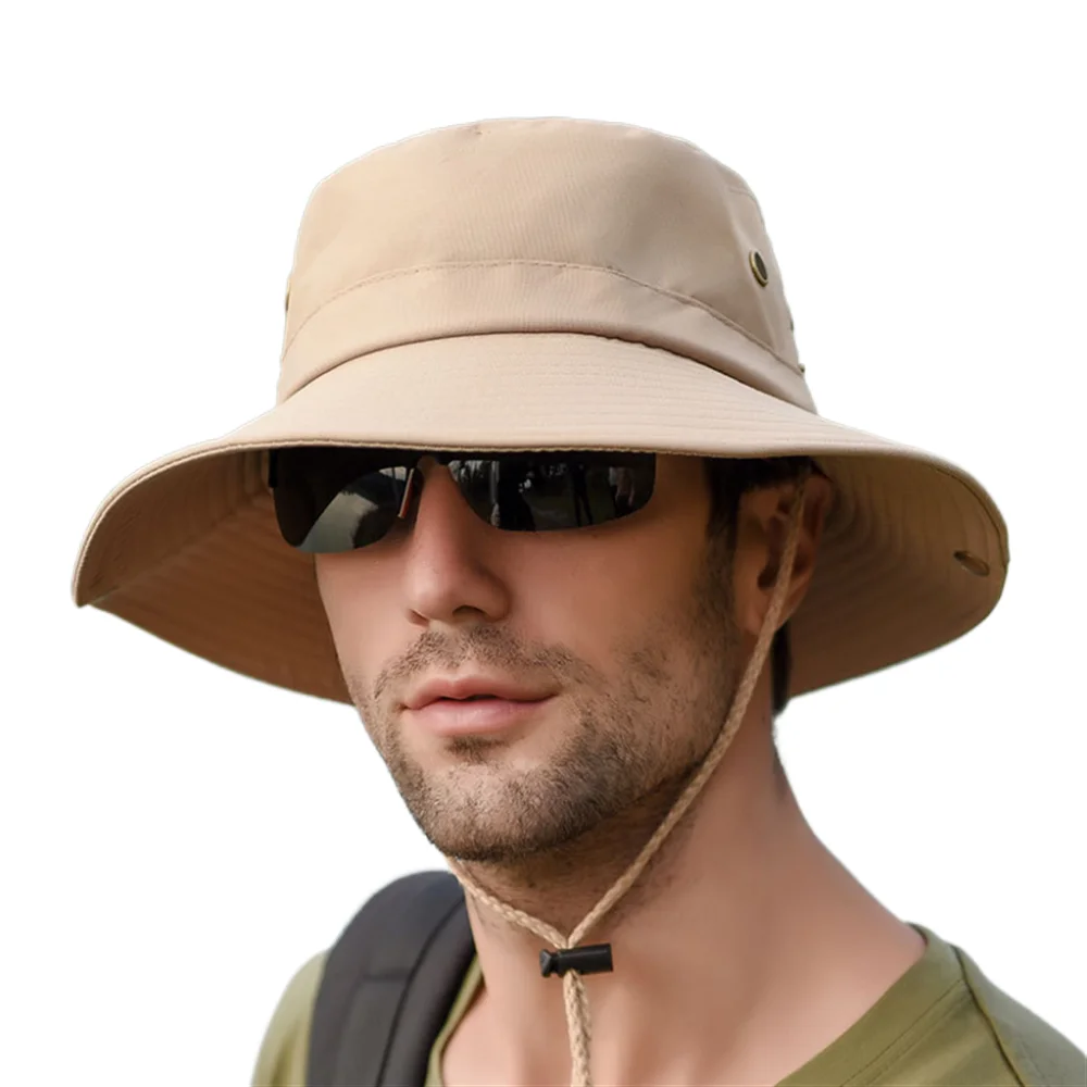Waterproof Hats Wide Brimmed Sun Protection Cap Jungle Bush Bucket Hat