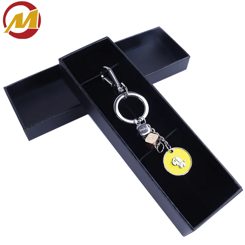 Metal Key ring chain with Custom logo and pattern Square Bead for Pet dog collar, Bag accessories and phone hangings