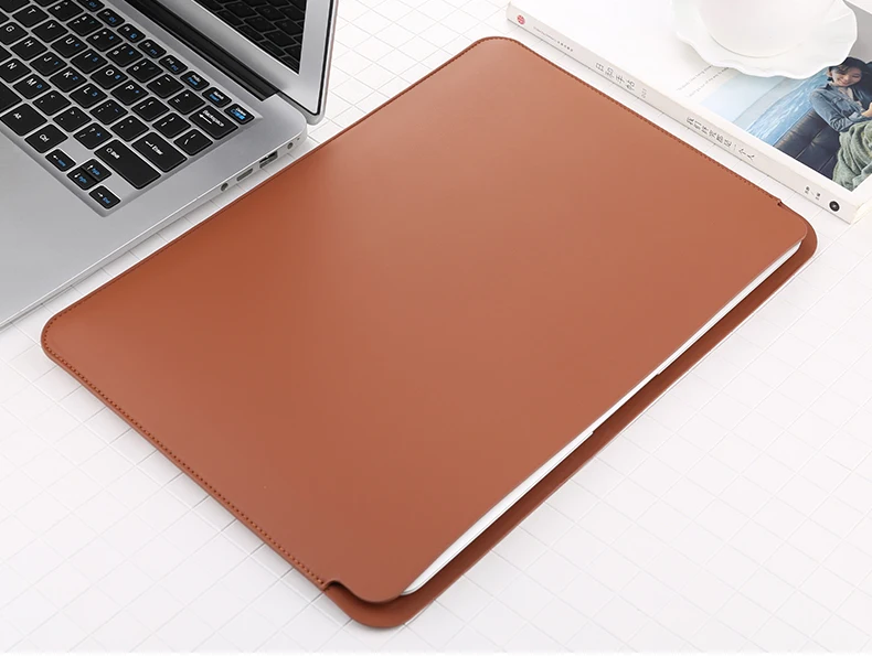 
Easy Carrying Shockproof Premium PU Leather Laptop Sleeve Cover Cases for MacBook 16 inch 
