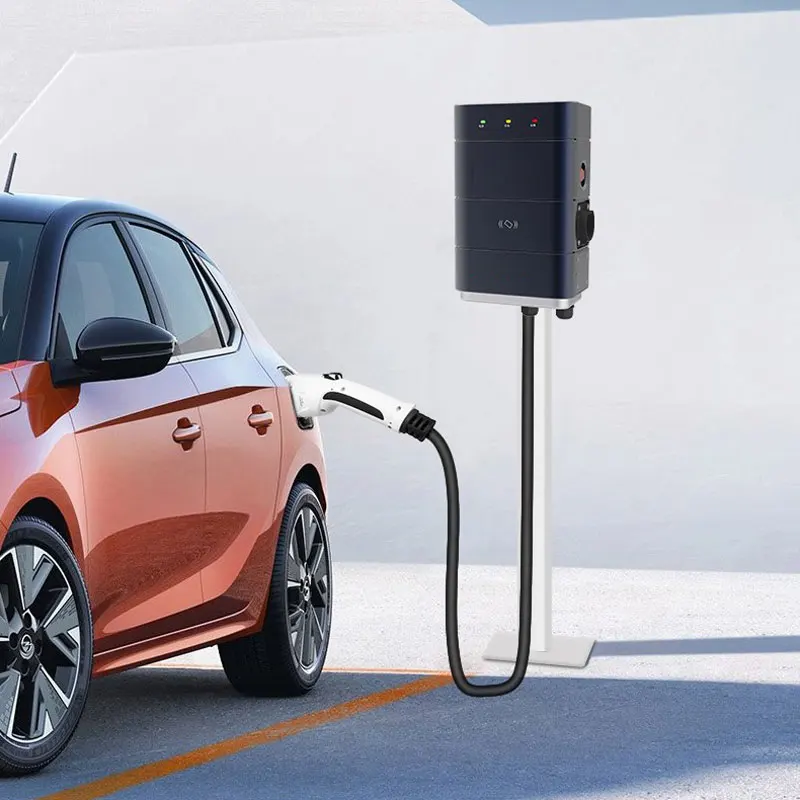 Floor-mounted Public smart 7kw credit card electric car level 2 ev vehicle charging station
