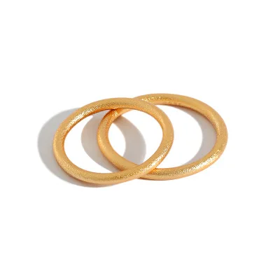 Delicate Matte Gold/Silver Finger Ring Simple Minimalist Geometric Silver Ring