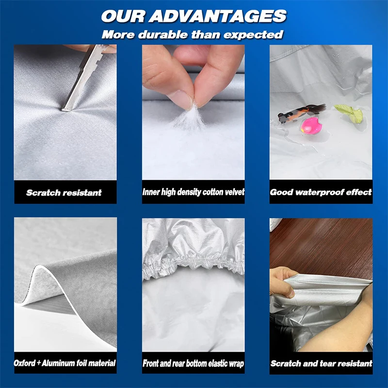 Car Cover for Pickup/Truck - Waterproof, Insulated, Anti-UV, Snow-Proof, Hail-Resistant, Anti-Wind, All-Weather Car Cover