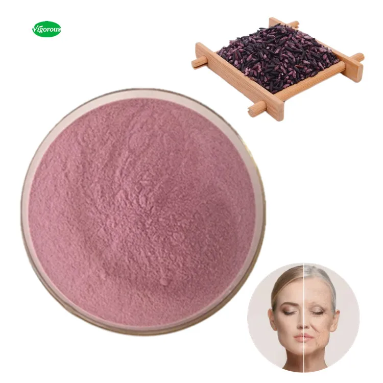 Organic Anthocyanins natural color health Purple Rice Extract powder