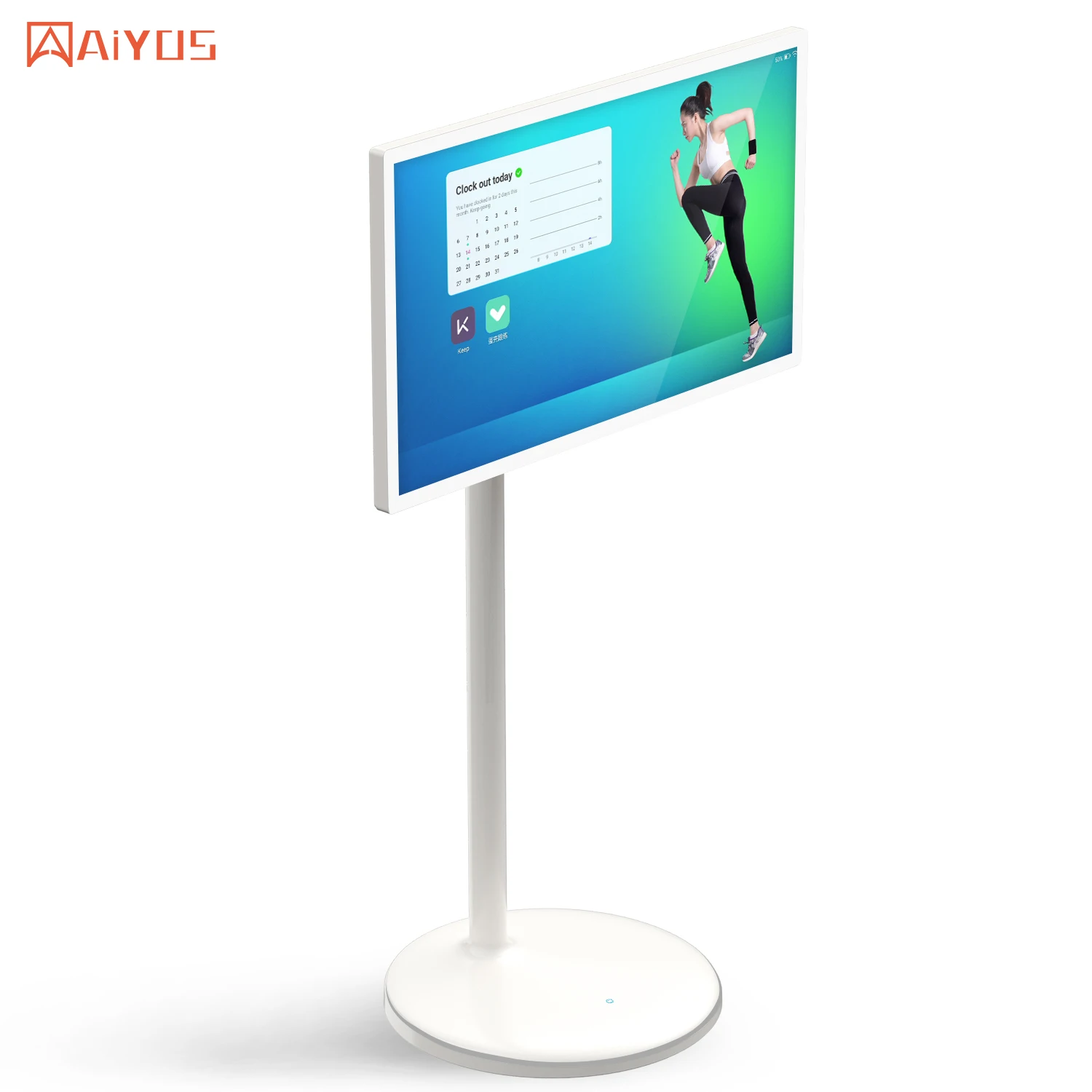 Бесплатная подставка Digital Signage портативный видеоплеер 27/32 дюймов ТВ рекламный видео плеер Multi сенсорный дисплей Портативный подвижный