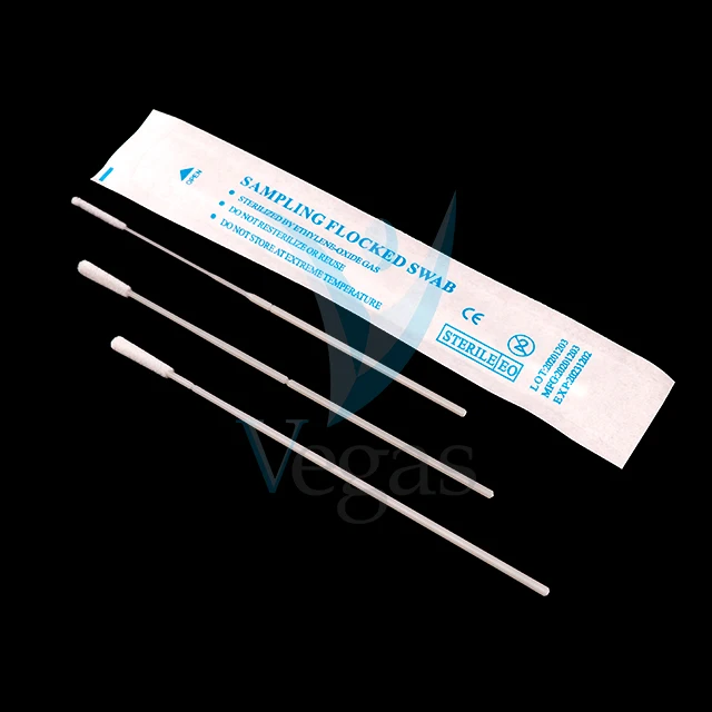 Universal Transport Media Sterile Nylon VTM Flocked Stick Disposable Throat Nasal Sampling Specimen Swab Kit Nasal Swab Test