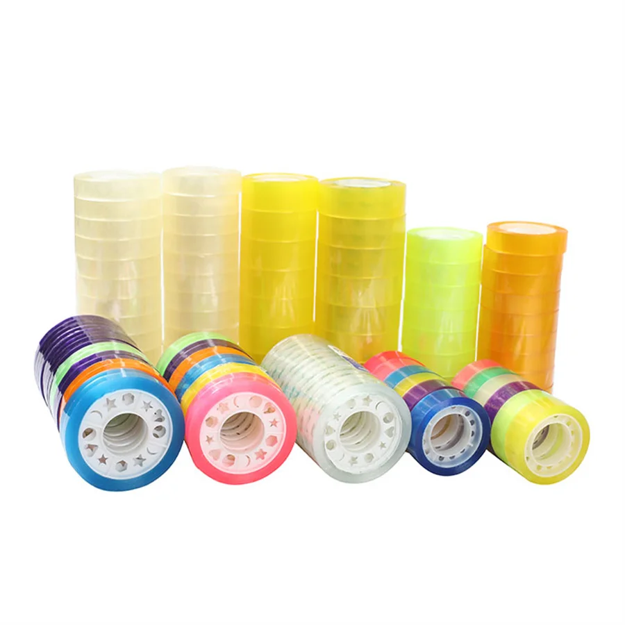 BOPP OPP super clear crystal Transparent and printing office school decoration Stationery tape desk tape sellotape
