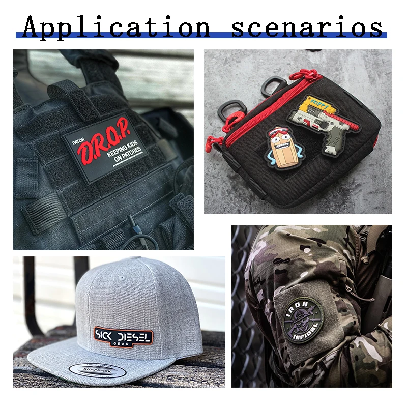 custom embossed arm badge rubber label 3D logo silicon patch soft PVC tag for clothing