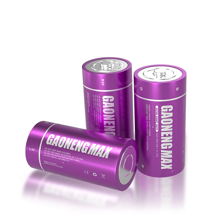 Wholesale gaonengmax R20 disposable zinc carbon battery 1.5v dry battery D UM1 battery